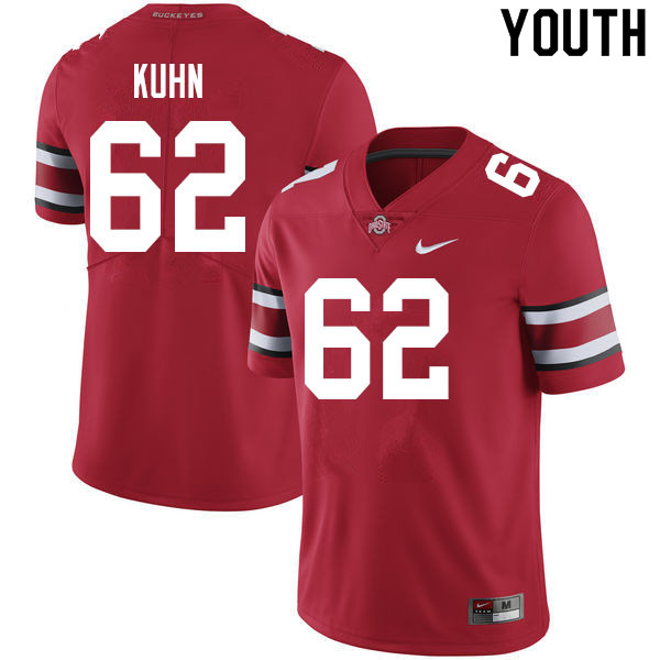 Ohio State Buckeyes Chris Kuhn Youth #62 Scarlet Authentic Stitched College Football Jersey